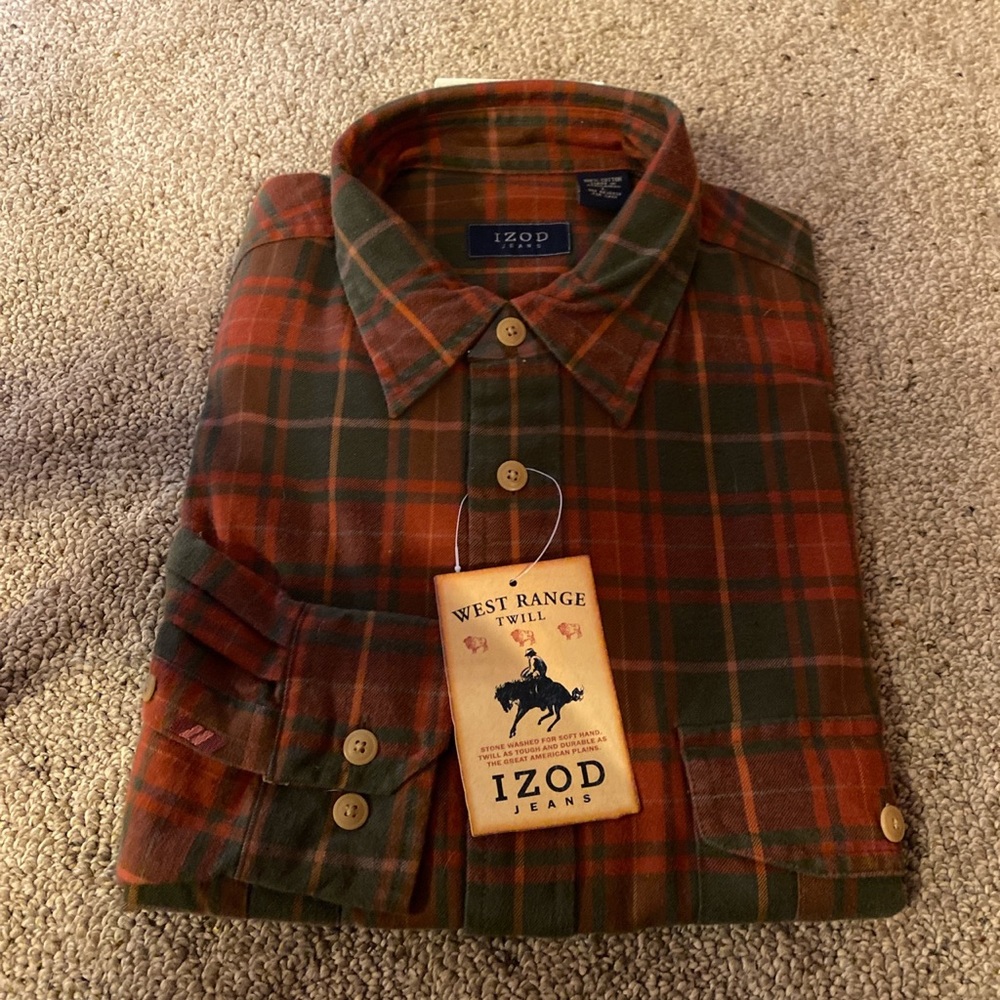 IZOD Jeans flannel button up